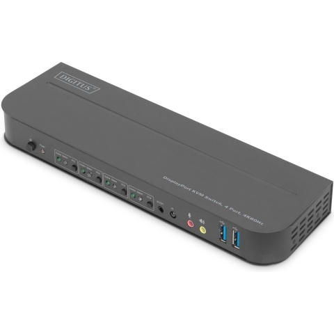 Digitus DS-12890 KVM-extender 4 poorten DisplayPort, HDMI Muis, Toetsenbord 3840 x 2160 Pixel