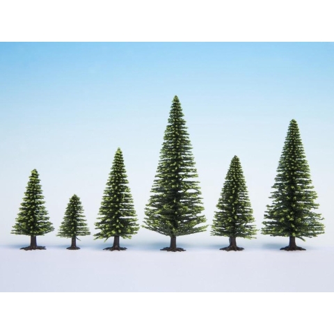 NOCH Hobby 26825 Set bomen Spar 50 tot 140 mm Donkergroen 25 stuk(s)