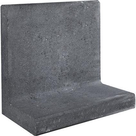L-element zwart 50x50 voet 30 cm - Gardenlux