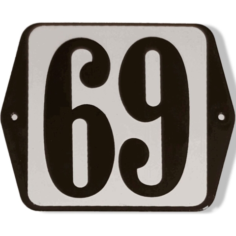 Huisnummer standaard nummer 69 - Warentuin mix