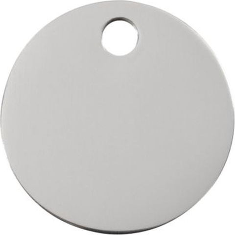 Circle roestvrijstalen dierenpenning small/klein dia. 2 cm - Reddingo