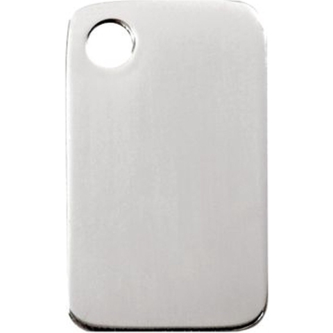 Rectangle roestvrijstalen dierenpenning small/klein 1,37 cm x 2,22 cm - Reddingo