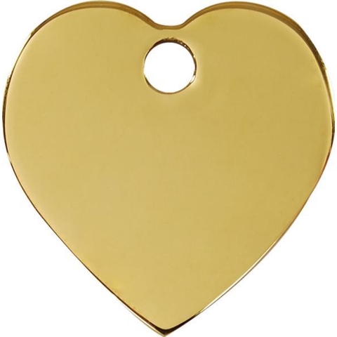 Heart koperen dierenpenning small/klein 2,01 cm x 2,01 cm - Reddingo