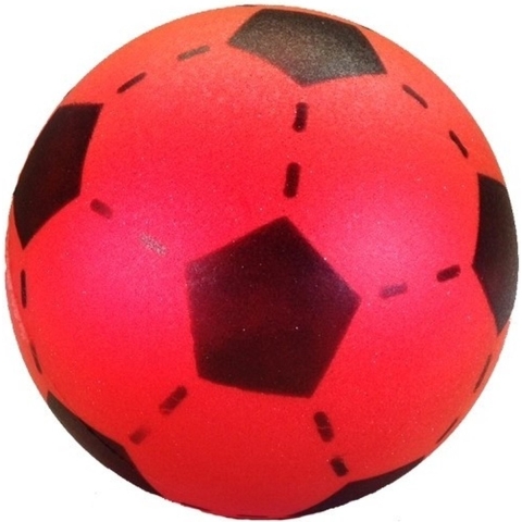 Set van 3 rode foam soft voetballen 20 cm -
