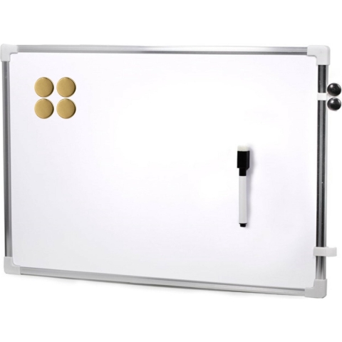 Magnetisch whiteboard/memobord met marker/magneten extra sterk - 60 x 40 cm -