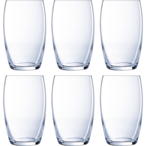 Luminarc Drinkglazen Versailles - 6x stuks - glas - 375 ml - Waterglazen/sapglazen -