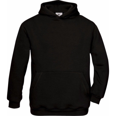 Zwarte katoenmix sweater met capuchon voor jongens 7-8 jaar (122/128) -