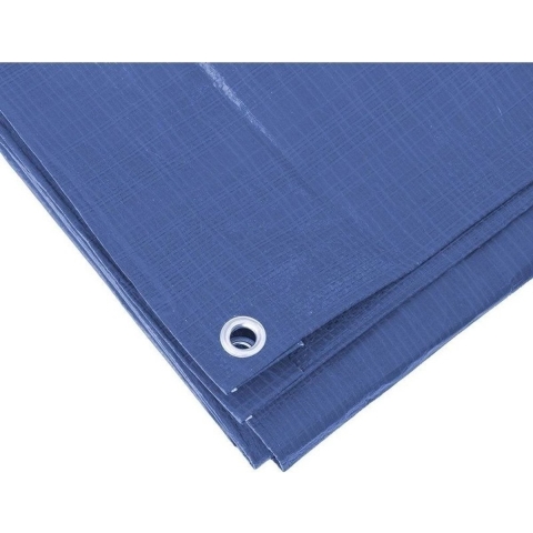 Benson afdekzeil - blauw - 5 x 6 m - bevestiging ogen - grondzeil - dekzeil -