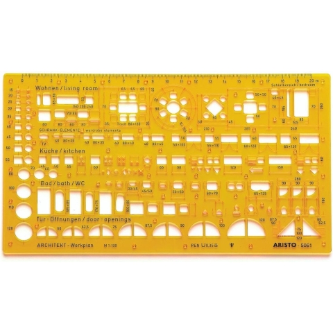 Aristo AR-5061 Architect-combisjabloon 1 : 100