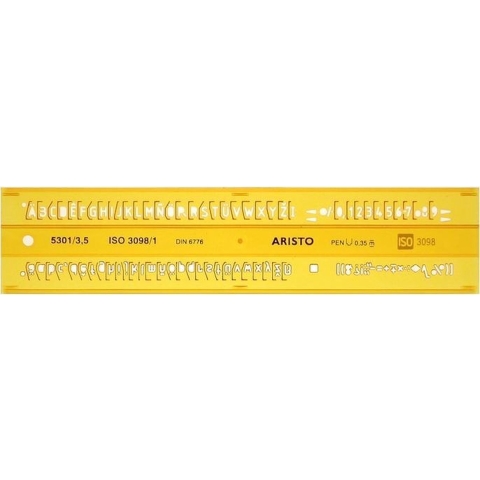 Aristo AR-5301/3 Lettersjabloon 3,5mm H-profiel Schriftvorm B Recht