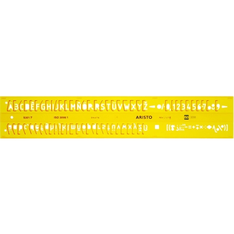 Aristo AR-5301/7 Lettersjabloon 7mm H-profiel Schriftvorm B Recht