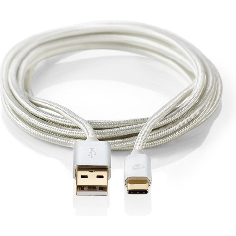 Nedis CCTB60600AL20 Kabel Usb 2.0 Type-c Male - A Male 2,0 M Aluminium
