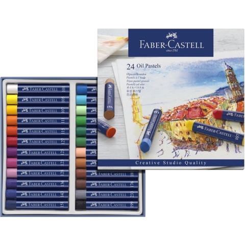 Faber Castell FC-127024 Oliepastels Creative Studio Etui A 24 Stuks.