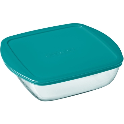 Pyrex Cook and Store Vershoudbakje met Deksel 1L Glas/Groen/Transparant