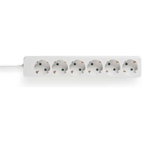 Nedis EXSO615F1WT Stekkerdoos Beschermend Contact 6-wegs 1,5 M Wit