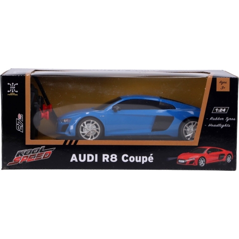 RC Audi R8 V10 Coupé 1:24 + Licht Blauw