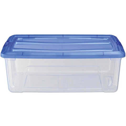 Iris Topbox Opbergbox 30L 57.5x39x20.5 cm Blauw/Transparant