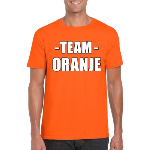 Sportdag team oranje shirt heren XL -