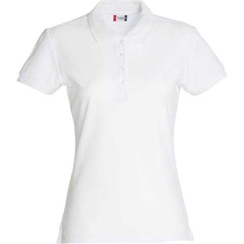 Clique 028231 Basic Polo Ladies - Wit - L