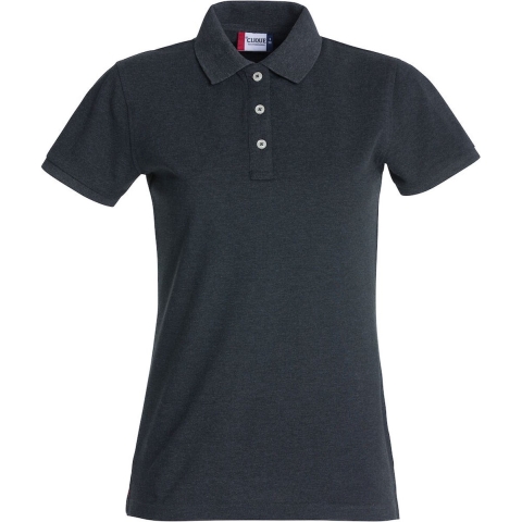 Clique 028241 Stretch Premium Polo Ladies - Antraciet Melange - M