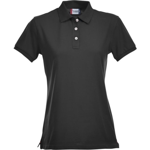 Clique 028241 Stretch Premium Polo Ladies - Zwart - S