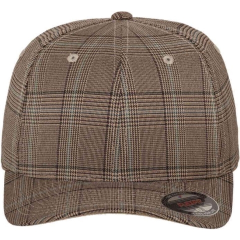 Flexfit FX6196 Flexfit Glen Check Cap - Brown/Khaki - L/XL