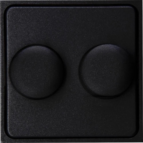 Kopp HK07 PURE mat zwart afdekplaat + knop DUO dimmer - 4624535