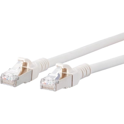 Metz Connect 1308455088-E RJ45 Netwerkkabel, patchkabel CAT 6A S/FTP 5.00 m Wit Snagless 1 stuk(s)