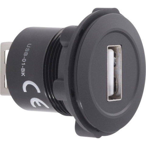 TRU COMPONENTS USB-01-BK USB-inbouwbus 2.0 Bus, inbouw USB-bus type A naar USB-bus type A Inhoud: 1 stuk(s)