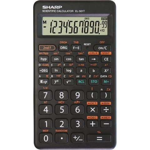 Citizen SH-EL501TWH Calculator Sharp EL501TWH Zwart-wit Wetenschappelijk