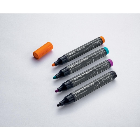 Sigel SI-BA011 Whiteboardstift 4 Kleur Zwart/cyan/magenta/oranje.