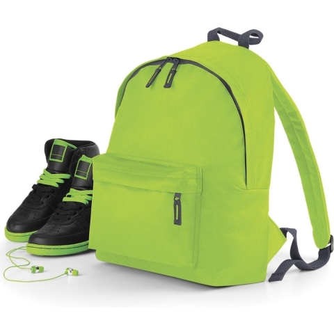 Atlantis BG125J Junior Fashion Backpack - Lime-Green/Graphite-Grey - 28 x 38 x 19 cm