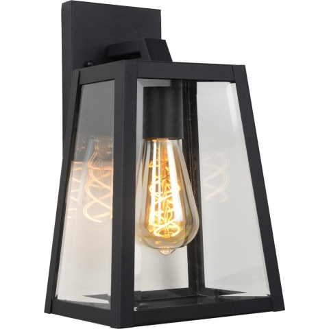 Lucide Matslot - Buiten Wandlamp - 18 X 16 X 30 Cm - IP23 - Zwart