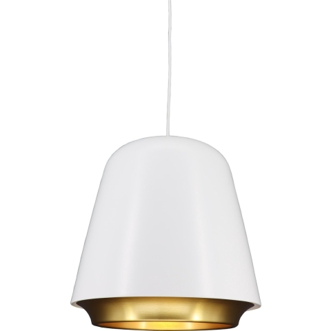 Artdelight Santiago - Hanglamp - Ø 35 X 190,5 Cm - Wit En Goud