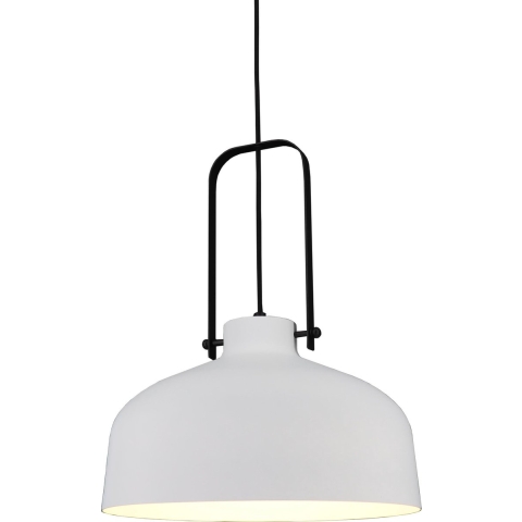 Artdelight Mendoza - Hanglamp - Ø 37,5 X 176 Cm - Wit En Zwart
