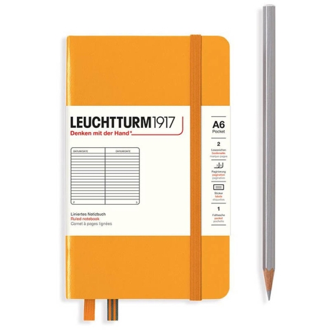 Leuchtturm Rising Sun, Pocket (A6), 187 p., ruled