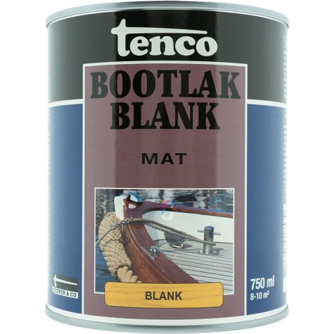 Bootlak blank mat 0,75l verf/beits - Tenco