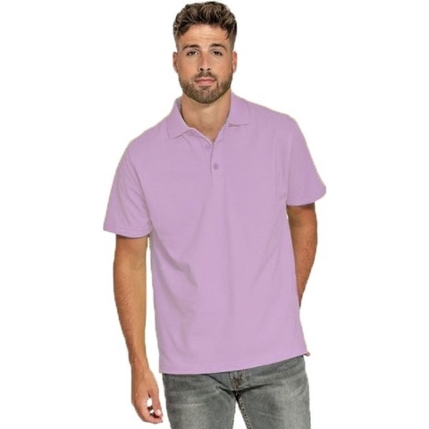 Heren basic poloshirt - lila paars - korte mouw - katoen XL (42/54) -