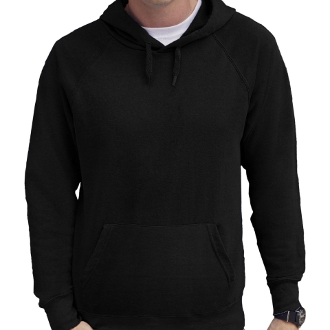 Zwarte hoodie / sweater raglan met capuchon voor heren L (EU 52) -
