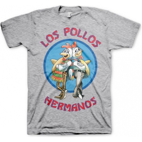 T-shirt Breaking Bad Los Pollos - grijs - voor heren - Los Pollos Hermanos - korte mouwen M -