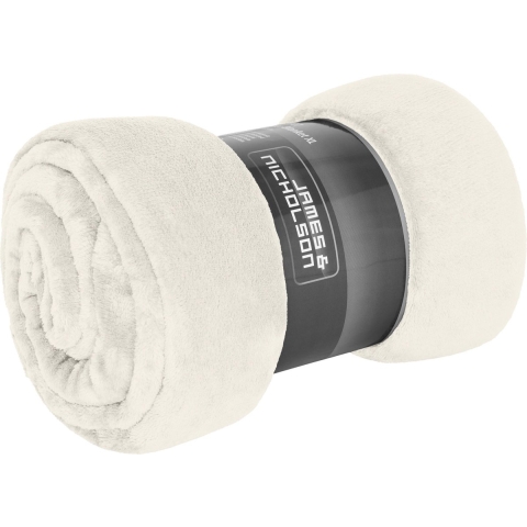 Fleece deken/plaid - zacht polyester - creme wit- 180 x 130 cm - XL formaat -
