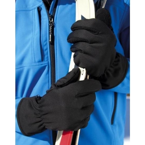 Result Softshell thermal winter handschoenen - volwassenen - Zwart S/M -