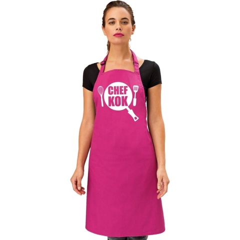 Chef kok keukenschort roze dames -