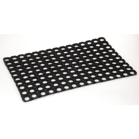 Rubberen Deurmat met Gaten 50x80 cm Zwart