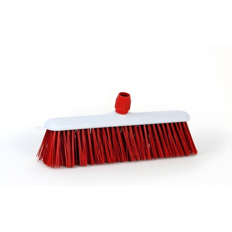 Luva Straatbezem met Steelhouder 30 cm Rood/Wit