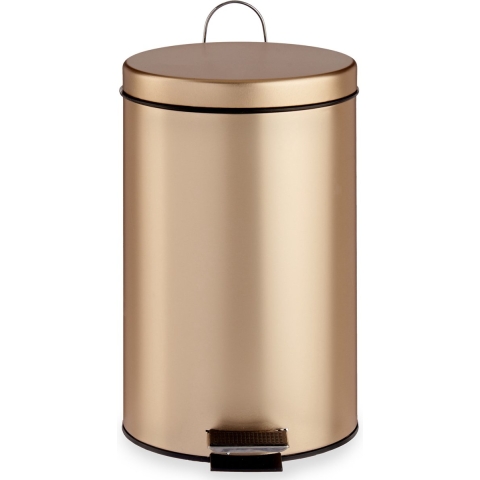 Berilo Pedaalemmer - metaal - 7 l - goudkleurig - 30 cm -