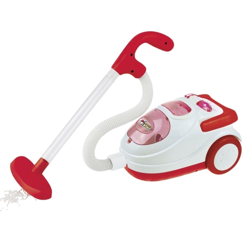 Happy People stofzuiger - rood - kunststof - 19 cm - speelgoed met geluid -