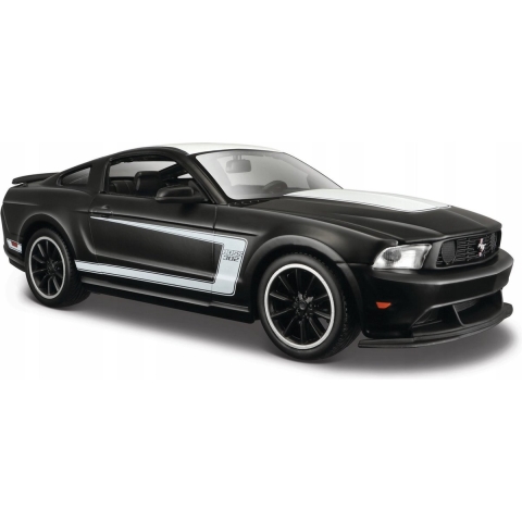 Modelauto Ford Mustang Boss 302 2012 zwart schaal 1:24/20 x 8 x 6 cm -