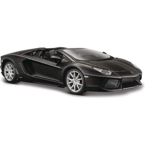 Modelauto Lamborghini Aventador matzwart 1:24 -
