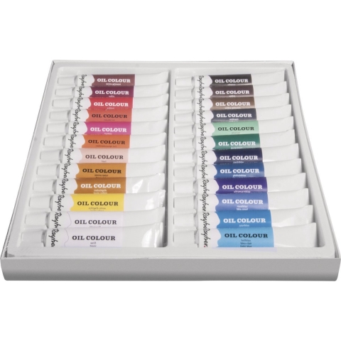 Olieverf schilderen setje - 24 kleuren - tubes 12 ml - Hobby/knutselmateriaal creatief -